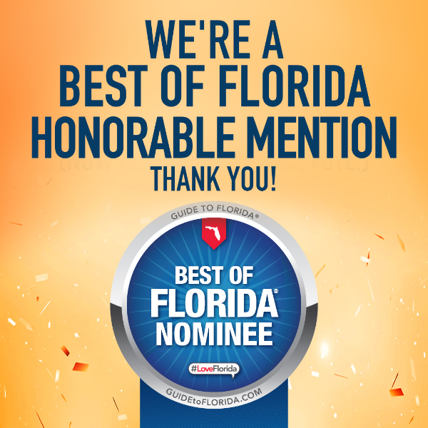 voted best of florida wedding venue honorable mention 2025