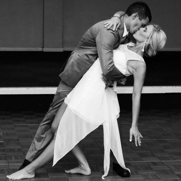 Couples at wedding dance practice