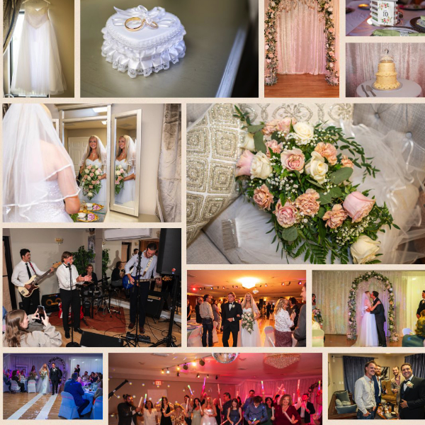 Amazing wedding reception photo collage memories