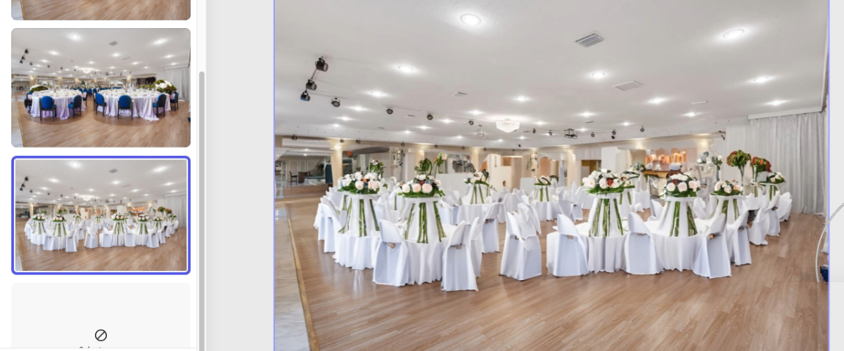 more intimate round tables with tall floral centerpieces