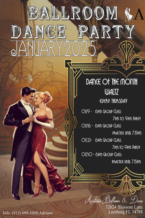 New Elegance Ballroom dance nights Thursday January 2025 dates and times